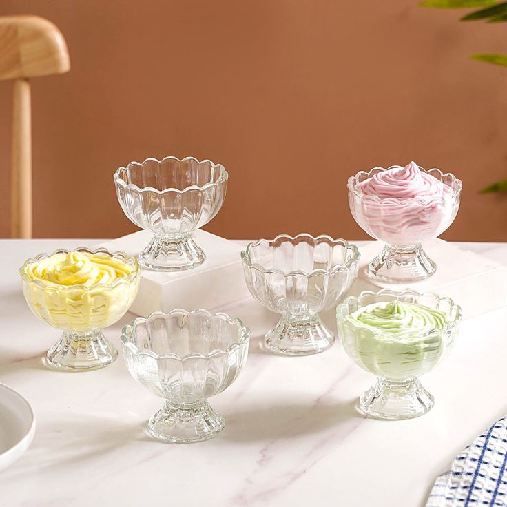 Glass Ice Cream Bowl - Set of 6