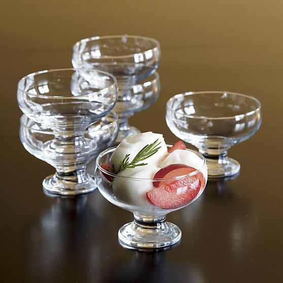 Glass Ice Cream Bowls - Set of 4