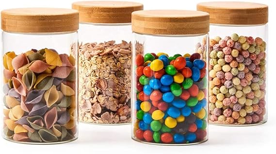 PureFit Borosilicated Glass Jar Wood Lid