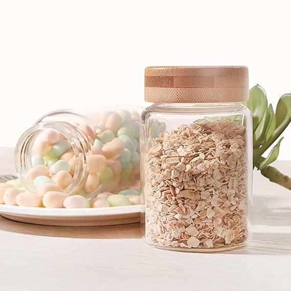 PureFit Borosilicated Glass Jar Wood Lid