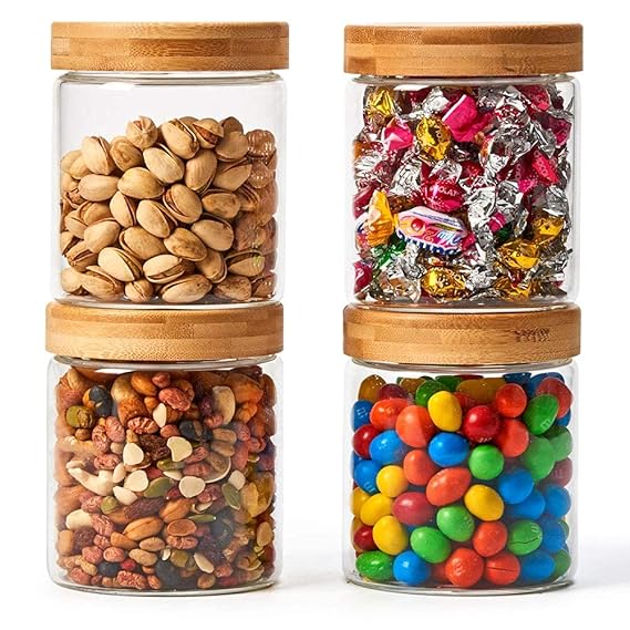PureFit Borosilicated Glass Jar Wood Lid