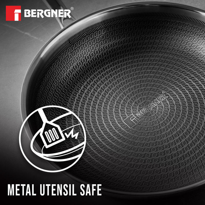 Bergner Hi Tech Giro TRI PLY Stainless Steel Frypan Without Lid