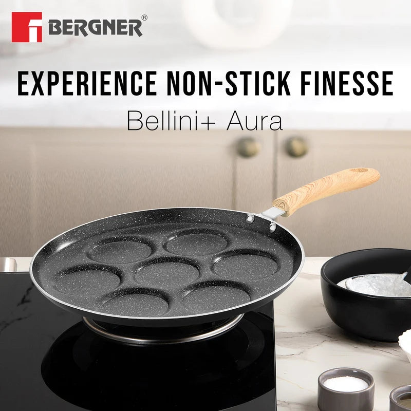 Bergner Bellini Plus Aura 5-Layer Non-Stick 7 PIT Uttapam Tawa