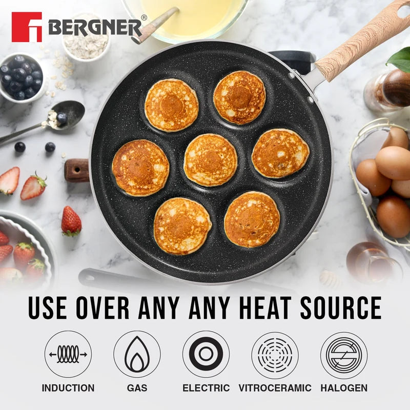Bergner Bellini Plus Aura 5-Layer Non-Stick 7 PIT Uttapam Tawa