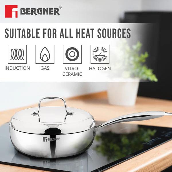 Bergner Argent Saira Saiba TRI-PLY Multi Frypan