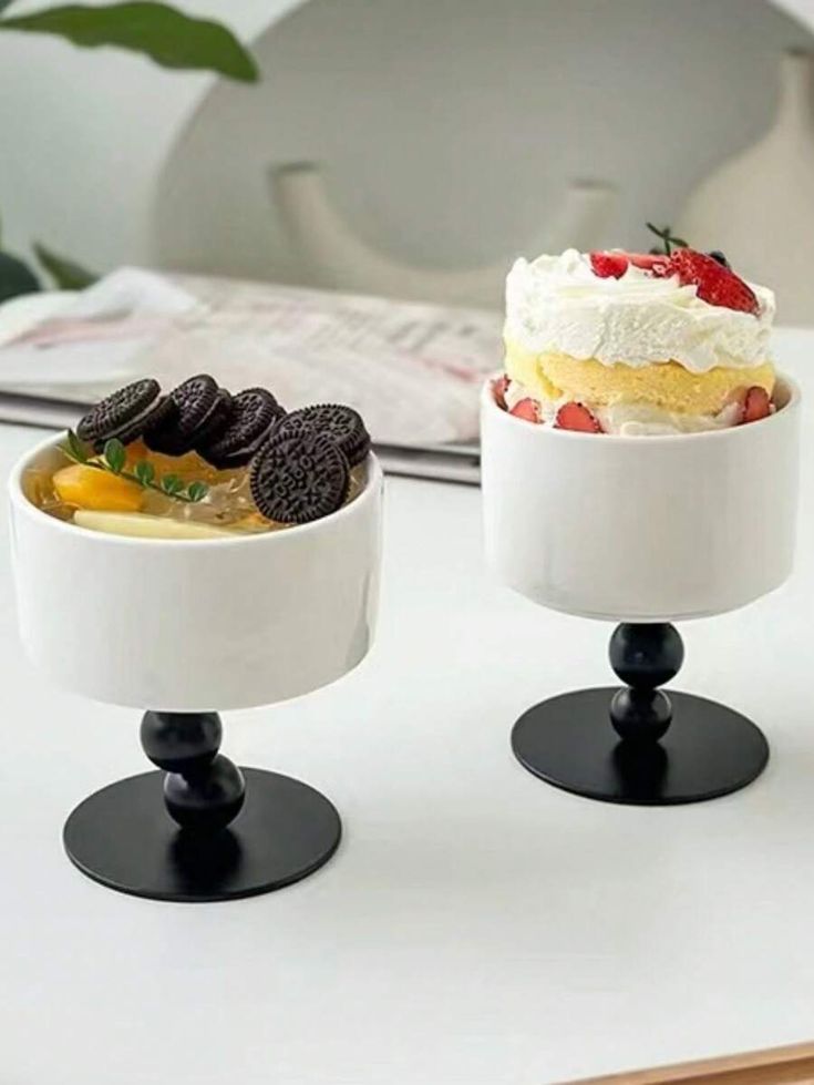 Ceramic Ice Cream Bowls - Set of 2