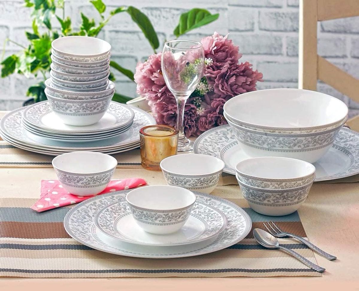 Opalware Material - Dinner Set