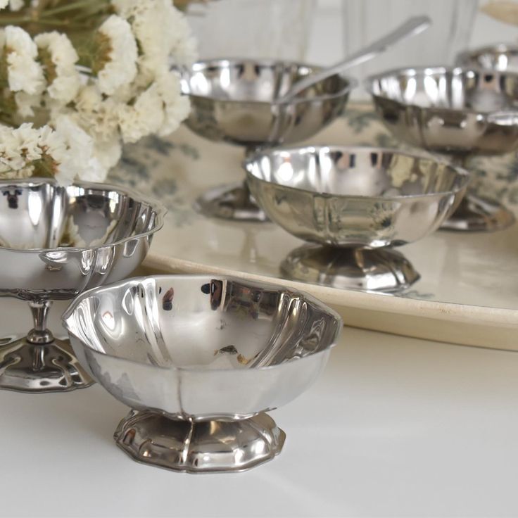 Steel Ice Cream Bowls - Set of 6