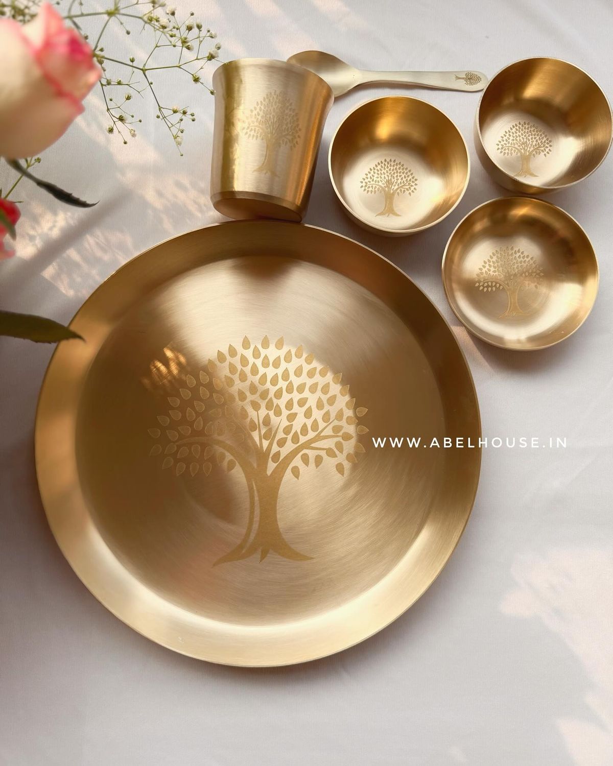 Thali Set with glass and bowl