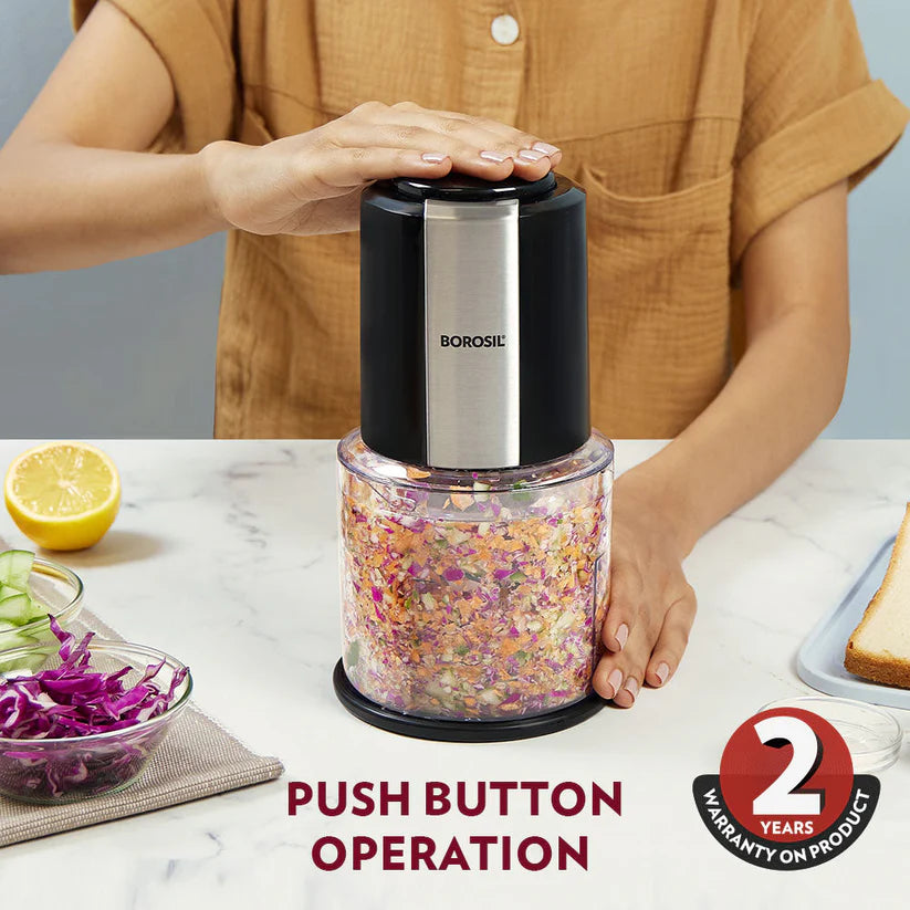 Borosil Chef Delite Electric Chopper with Dual Blade